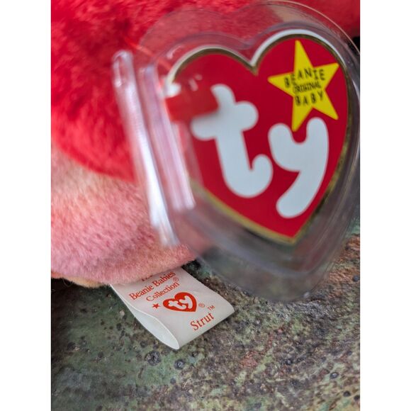 Strut the Rooster – TY Beanie Baby – MWMT – 1995 – Retired - Picture 2 of 3